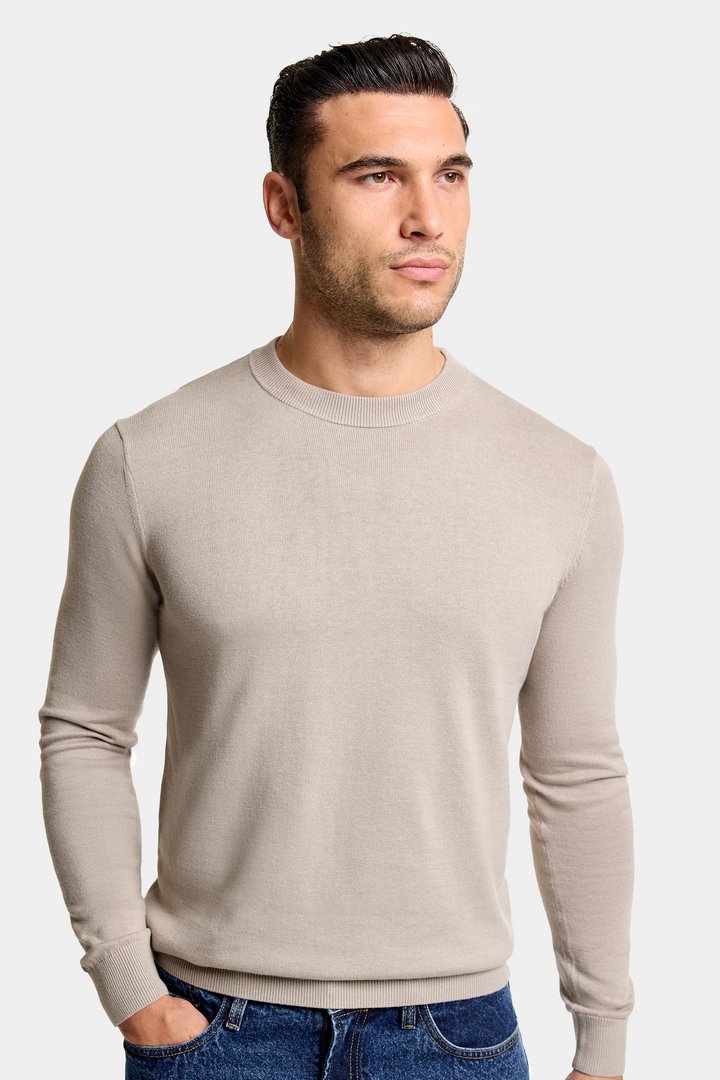 THE SANTONI CREWNECK SWEATER | Navy / Deep Stone