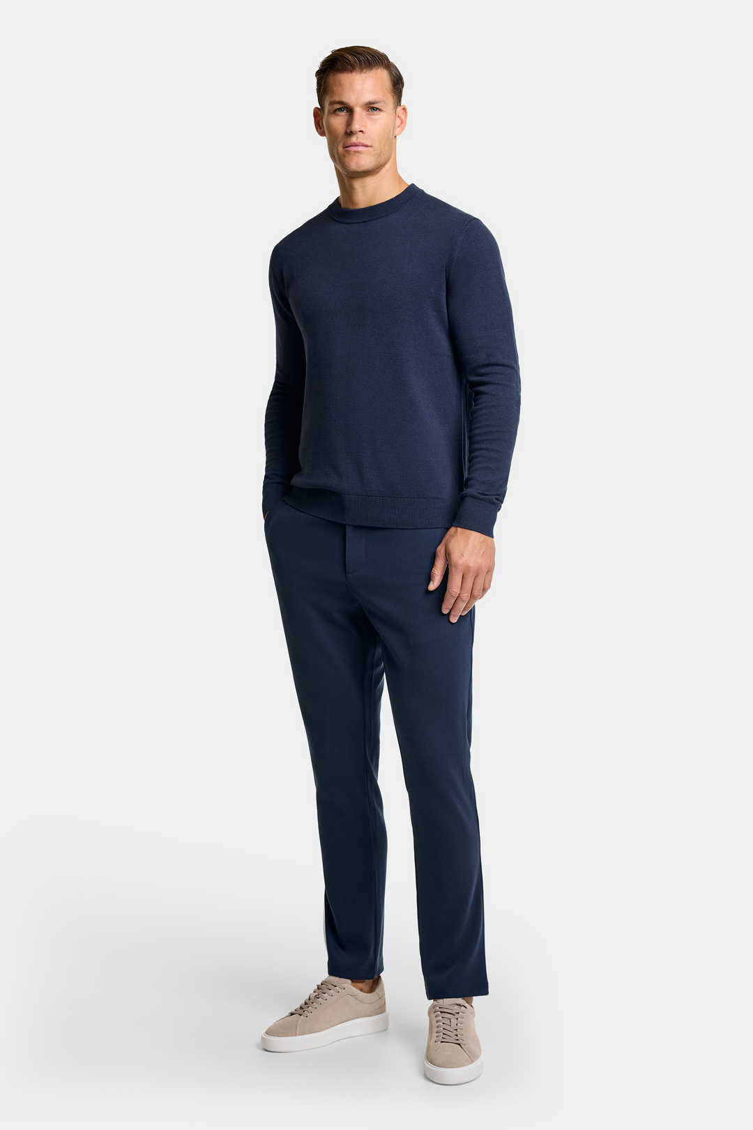 THE SANTONI CREWNECK SWEATER | Navy / Deep Stone