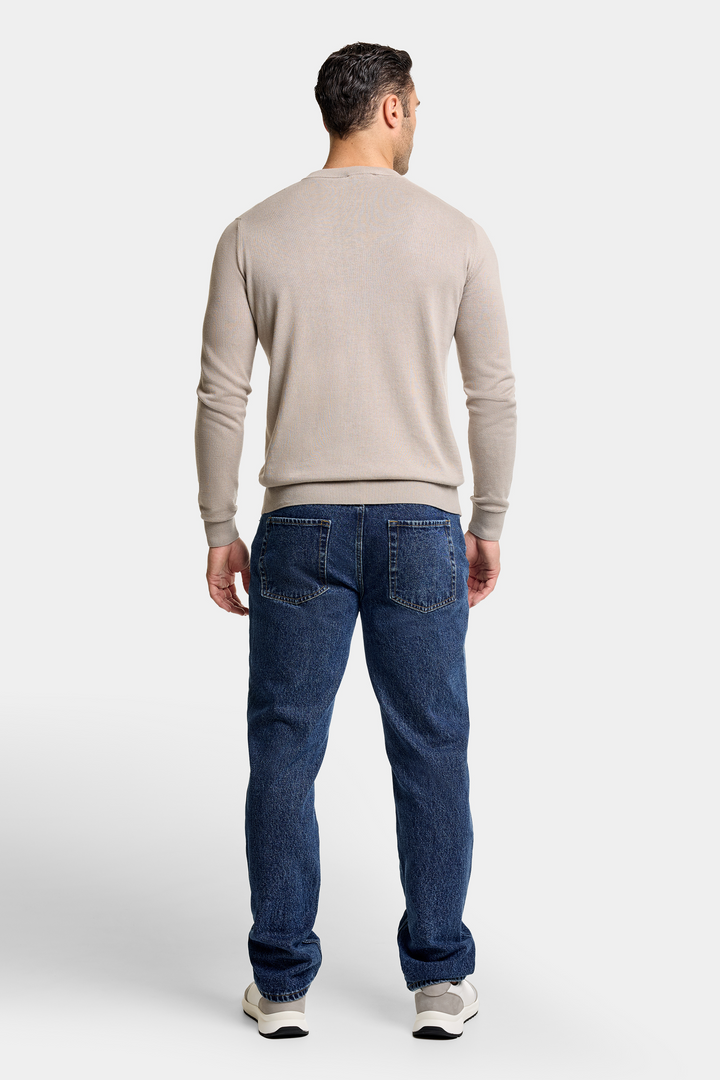 THE SANTONI CREWNECK SWEATER | Navy / Deep Stone
