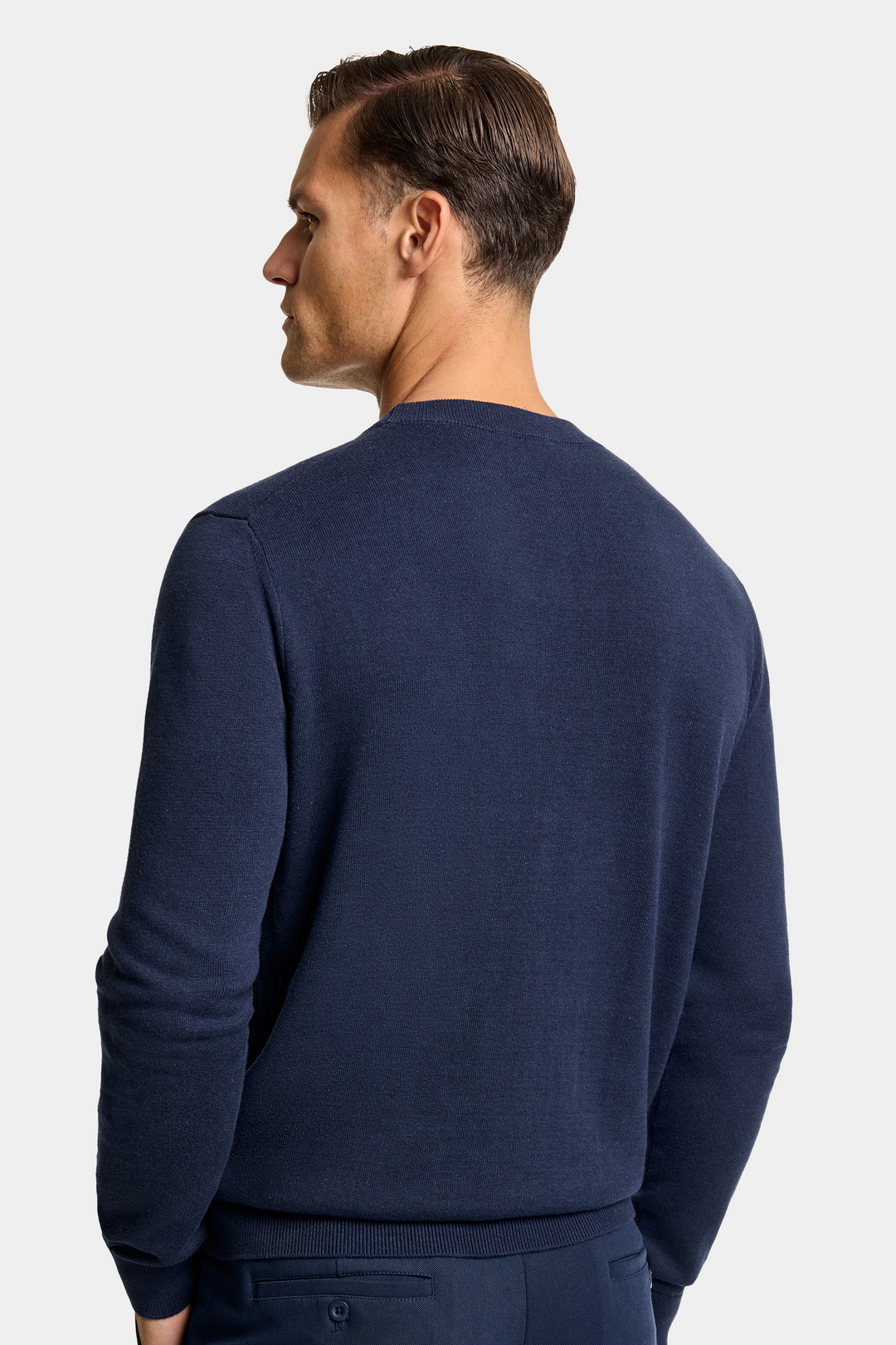 THE SANTONI CREWNECK SWEATER | Navy / Deep Stone