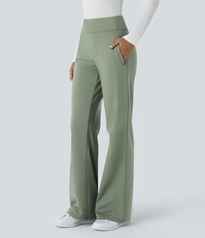 Halara Flex™ High Waisted Side Zipper Pocket Work Flare Pants