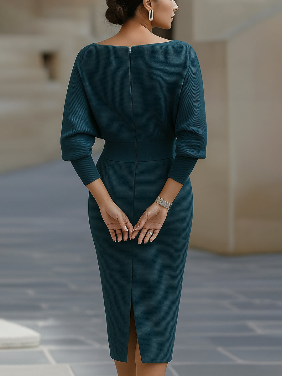 Lorèn Draped Batwing Midi Dress