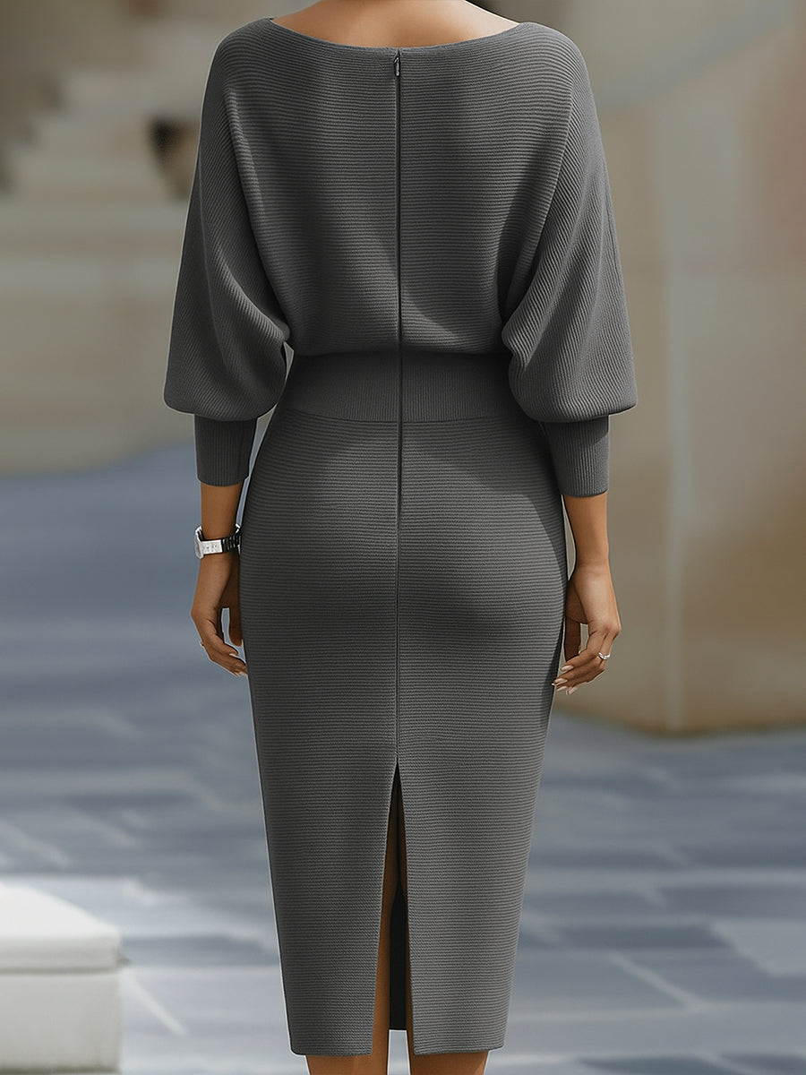 Lorèn Draped Batwing Midi Dress