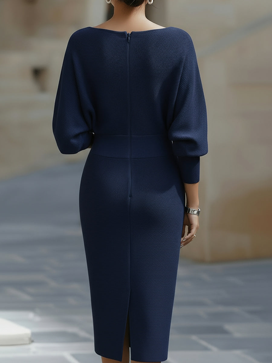 Lorèn Draped Batwing Midi Dress