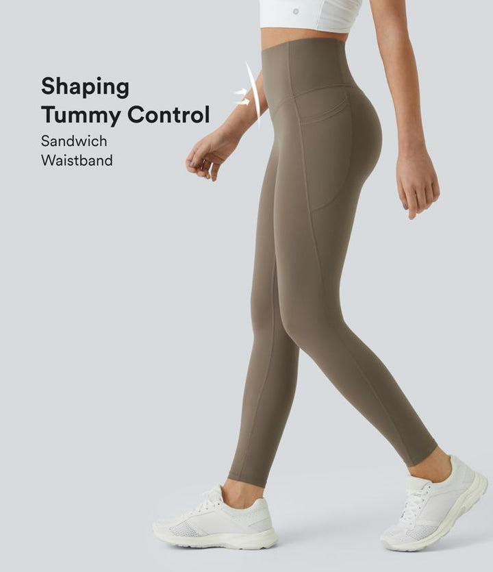 Halara UltraSculpt™ SoCinched High Waisted Tummy Control Side Pocket Shaping Training Leggings