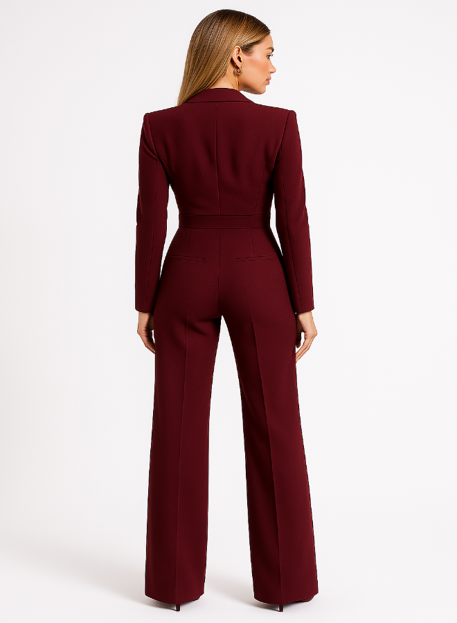 Women's jumpsuit | Elegant V-neck and loose fit for a modern look