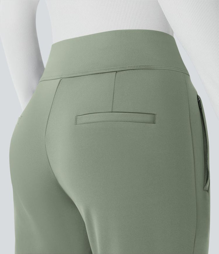 Halara Flex™ High Waisted Side Zipper Pocket Work Flare Pants