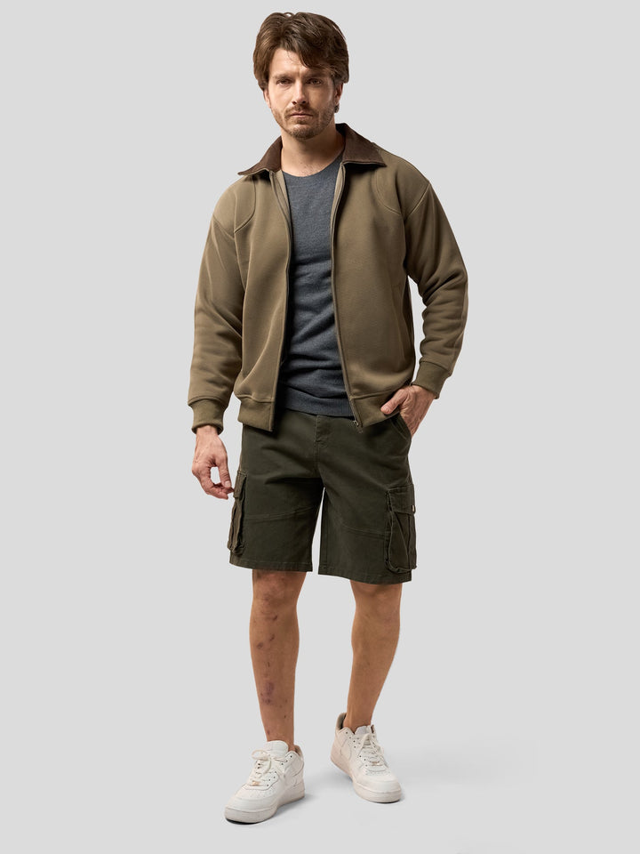 Cozyspacer Contrast Collar Zip Jacket