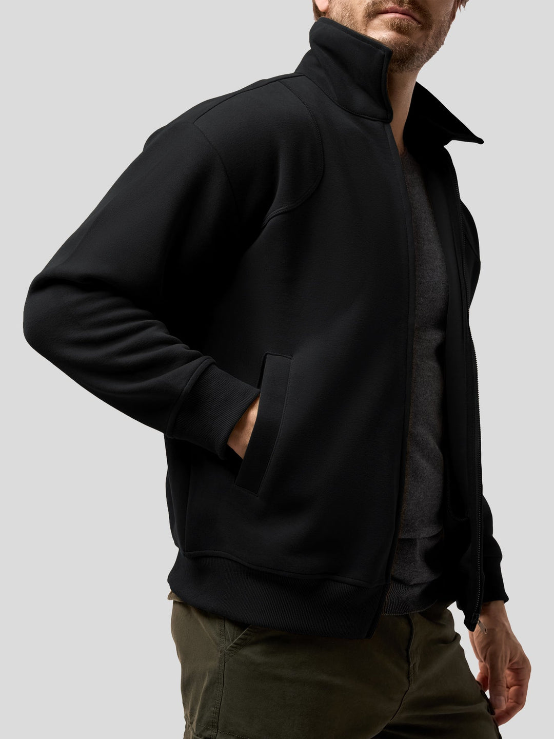 Cozyspacer Contrast Collar Zip Jacket