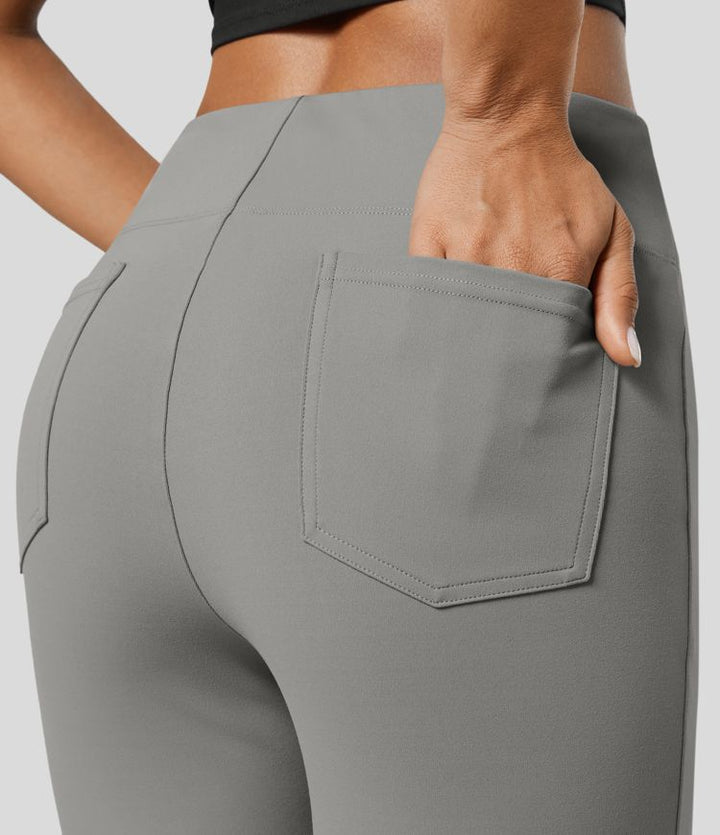 Halara Flex™ High Waisted Back Side Pocket Slight Flare Work Pants