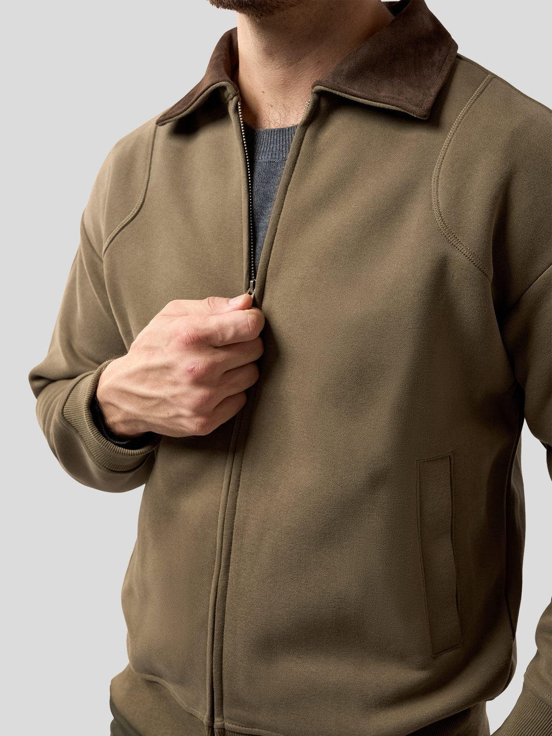 Cozyspacer Contrast Collar Zip Jacket