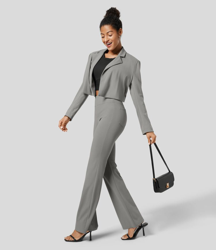 Halara Flex™ High Waisted Back Side Pocket Slight Flare Work Pants