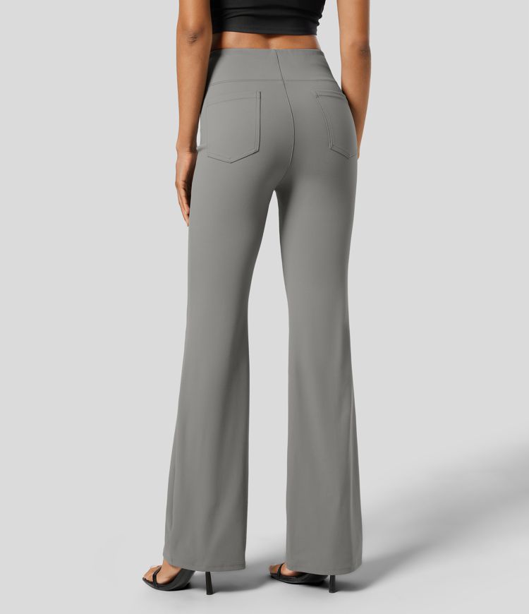 Halara Flex™ High Waisted Back Side Pocket Slight Flare Work Pants