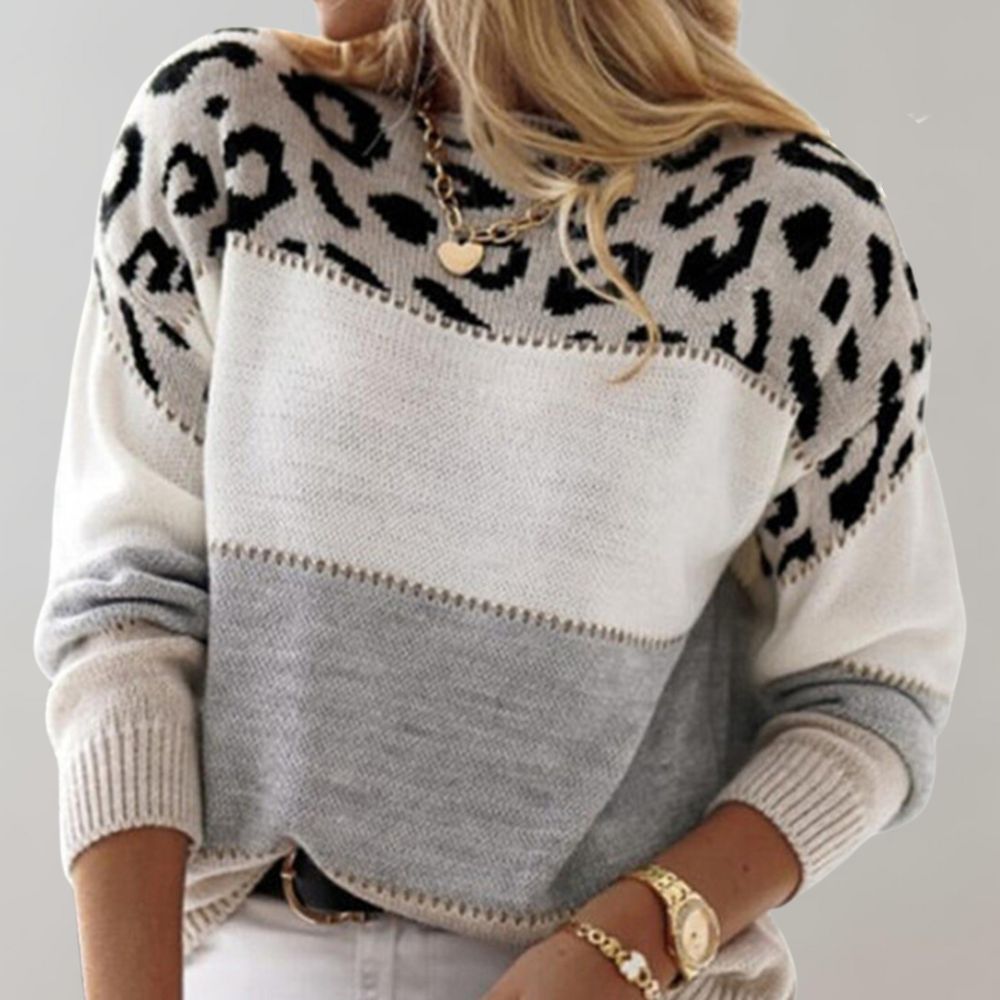 Serena™ – Leopard Accent Sweater
