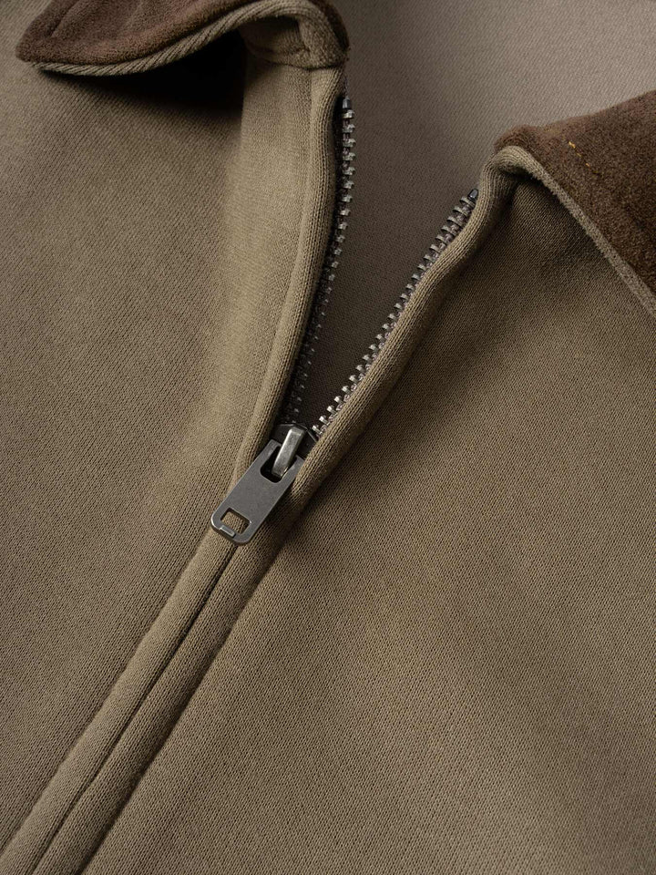 Cozyspacer Contrast Collar Zip Jacket