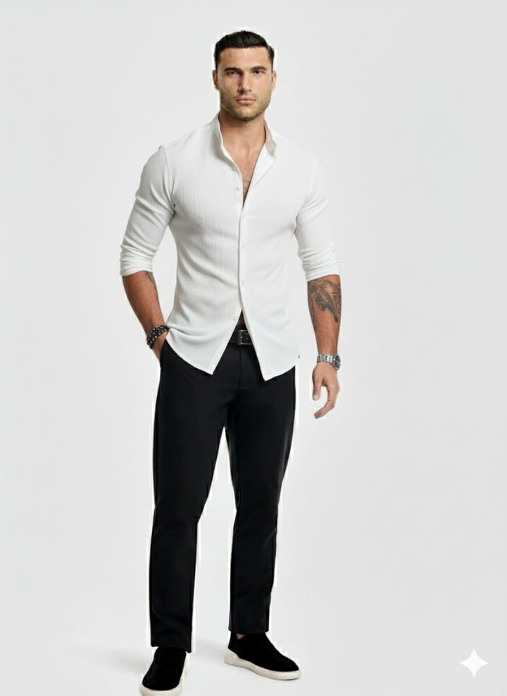 Collar Long Sleeve Casual Shirt