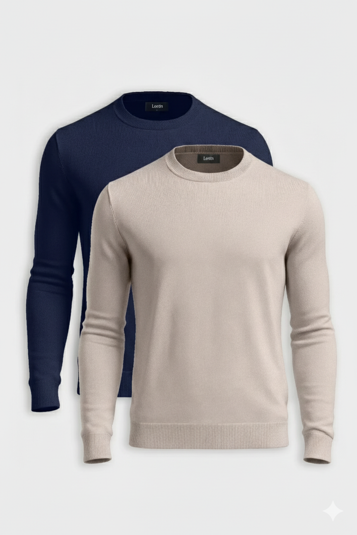 THE SANTONI CREWNECK SWEATER | Navy / Deep Stone
