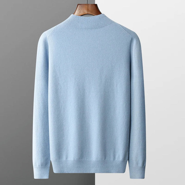 Pure Cashmere Mock-Neck Sweater