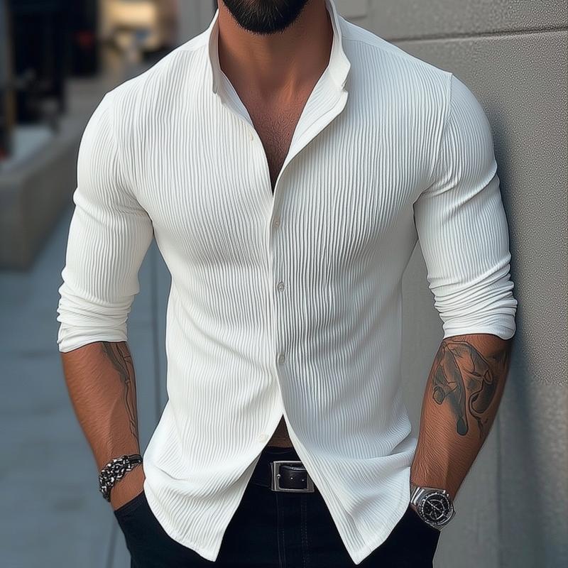 Collar Long Sleeve Casual Shirt