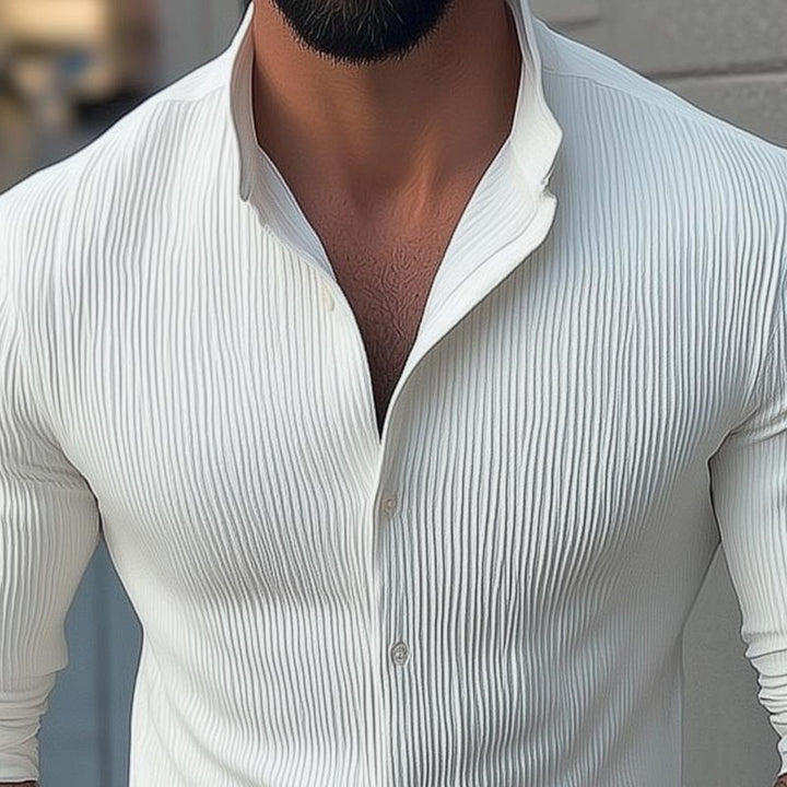 Collar Long Sleeve Casual Shirt