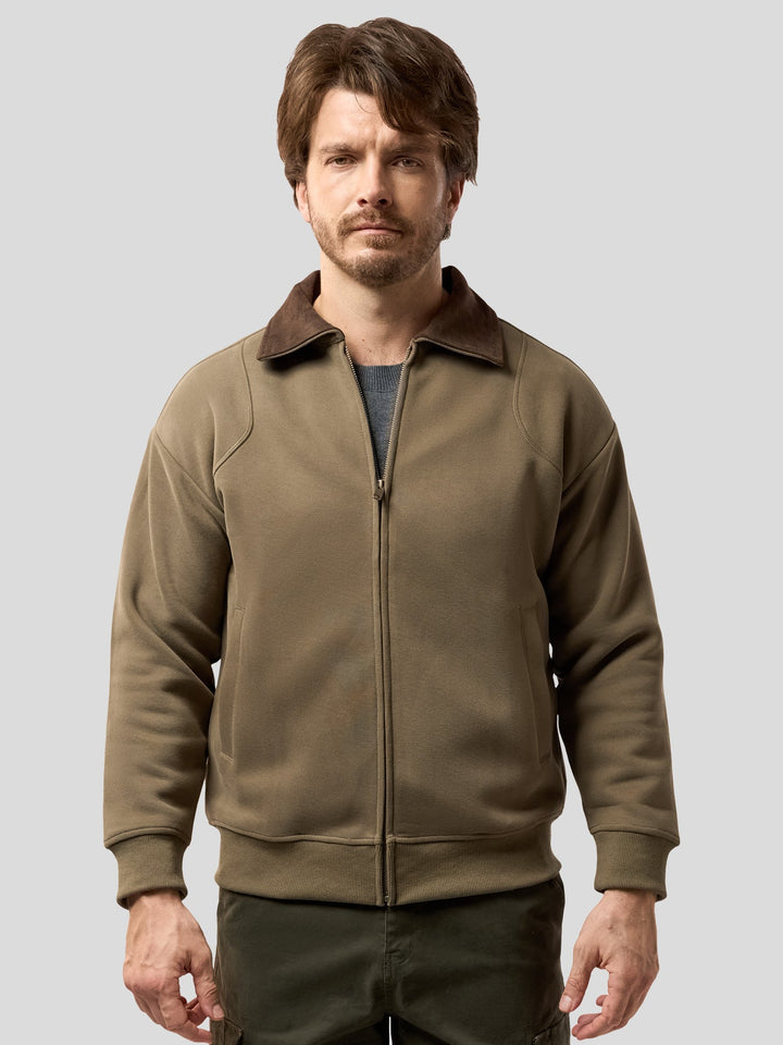 Cozyspacer Contrast Collar Zip Jacket